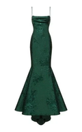 Emerald Green Spaghetti Straps Mermaid/Trumpet Prom Dress,Chic Evening Dress Y1800 by simplepromdress