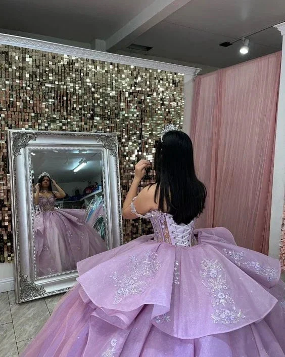 Charming Off The Shoulder Tulle Ball Gown,Sweet 16 Dress Y5657 by simplepromdress