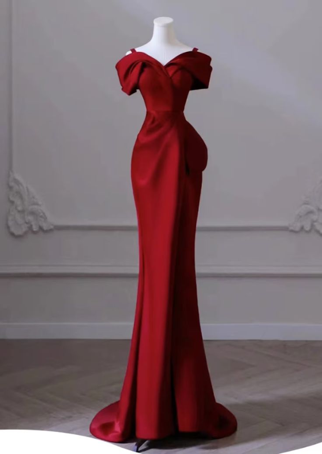 Elegant red evening dress women's dress high-end elegant dress Y6959 Hover Image