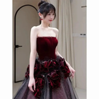 Red long prom dress ball gown evening dress classy gown Y7343 by simplepromdress