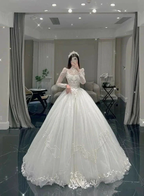 Glamorous White A-line Wedding Dress,White Bridal Dress Y4016 by simplepromdress