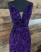 Gorgeous Short Sequined Spaghetti Straps V-neck Tight Homecoming Dress by misshow.com