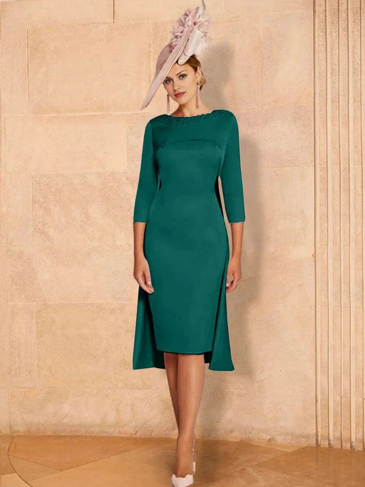 Sheath/Column Long Sleeves Mother of the Bride Dresses with Beading by Dreamylily