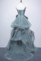 Green Lace Long Prom Dresses Green Lace Long Formal Evening Dresses by Kissprom