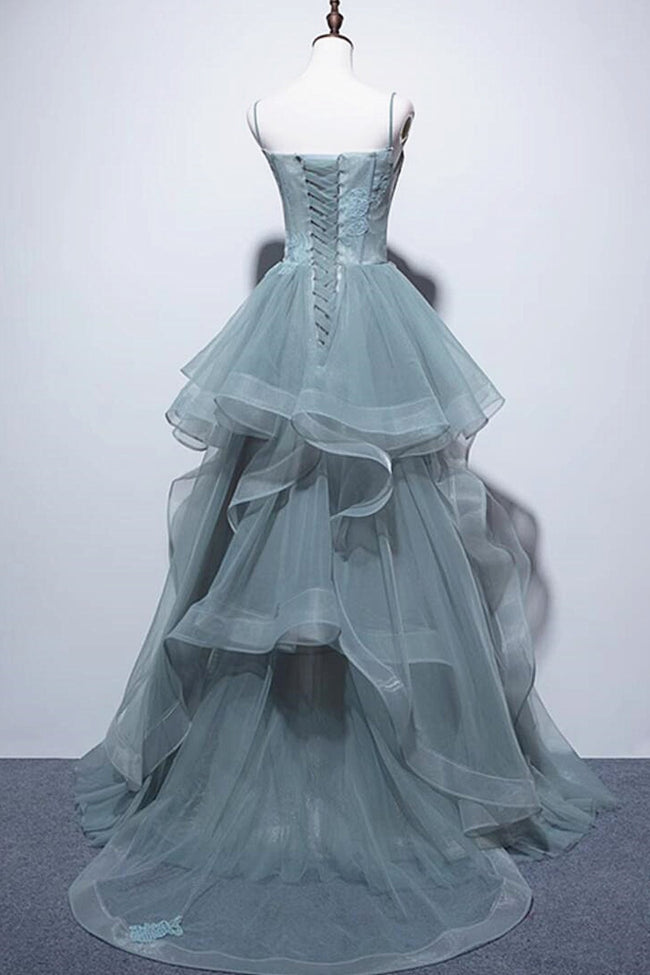 Green Lace Long Prom Dresses Green Lace Long Formal Evening Dresses Main Image