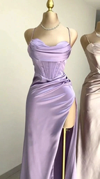 Mermaid Sweetheart Neck Lavender Long Prom Dress Formal Evening Dress Y2507 by simplepromdress