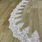 1 Layer Cathedral veil wedding veil women veil white ivory sequins lace veil bridal veil cover face veil with comb