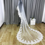 1 Layer Cathedral veil wedding veil women veil white ivory sequins lace veil bridal veil cover face veil with comb