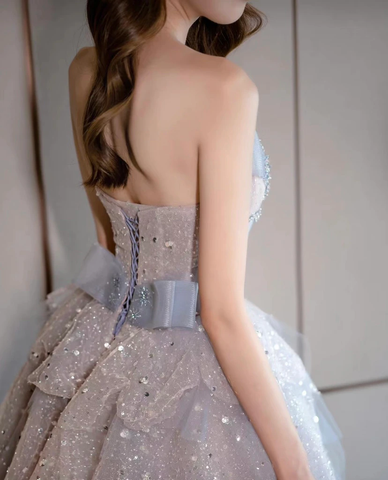 Lujoso vestido de fiesta brillante, vestido de quinceañera, vestido de princesa, Y2403