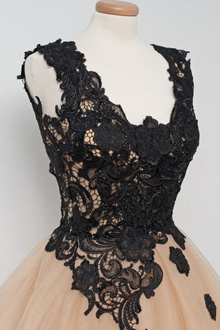 Vestidos de fiesta cortos sin mangas con tul