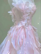 Dreamy Pink Ruffles Princess Dress,Pink Ball Gown Y1971 by simplepromdress
