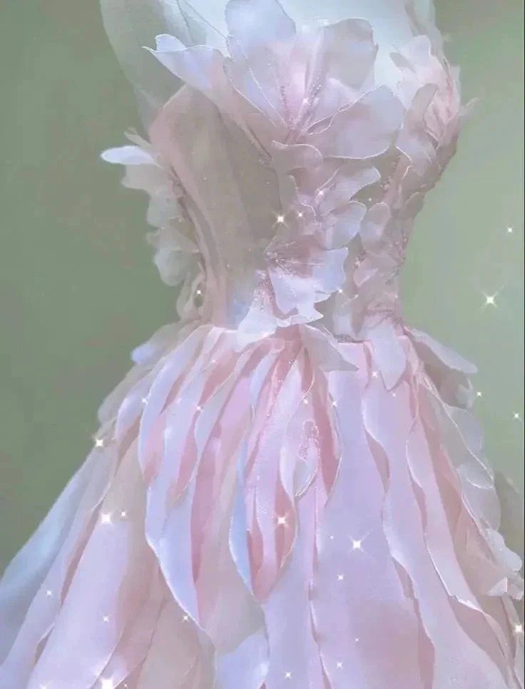 Dreamy Pink Ruffles Princess Dress,Pink Ball Gown Y1971 by simplepromdress