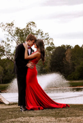 Sexy Red Satin Long Evening Dress with Train Y4172 by simplepromdress