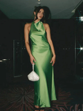 Sexy Halter Green Backless Prom Dress Long Evening Dress Y8230 by simplepromdress
