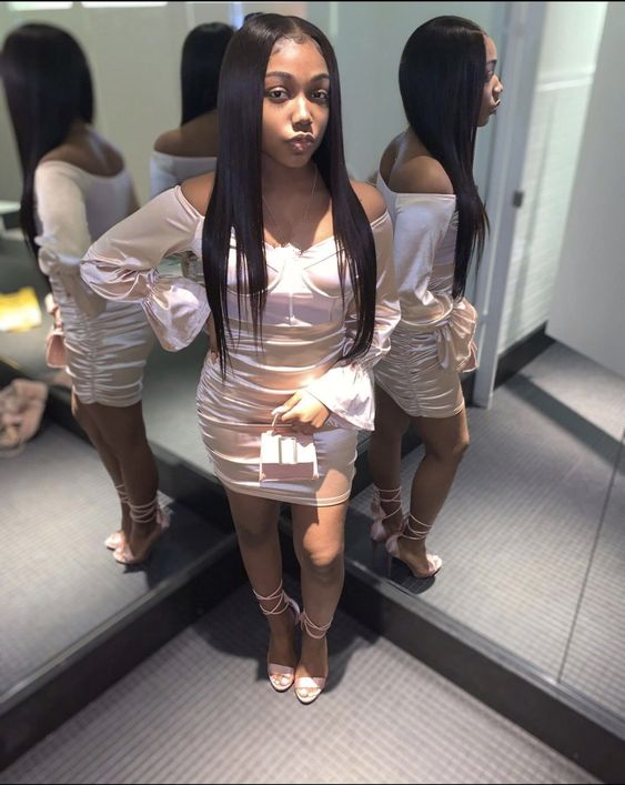 18th Birthday Outfit Dress Cute Homecoming Dress Long Sleeves Y351 Hover Image