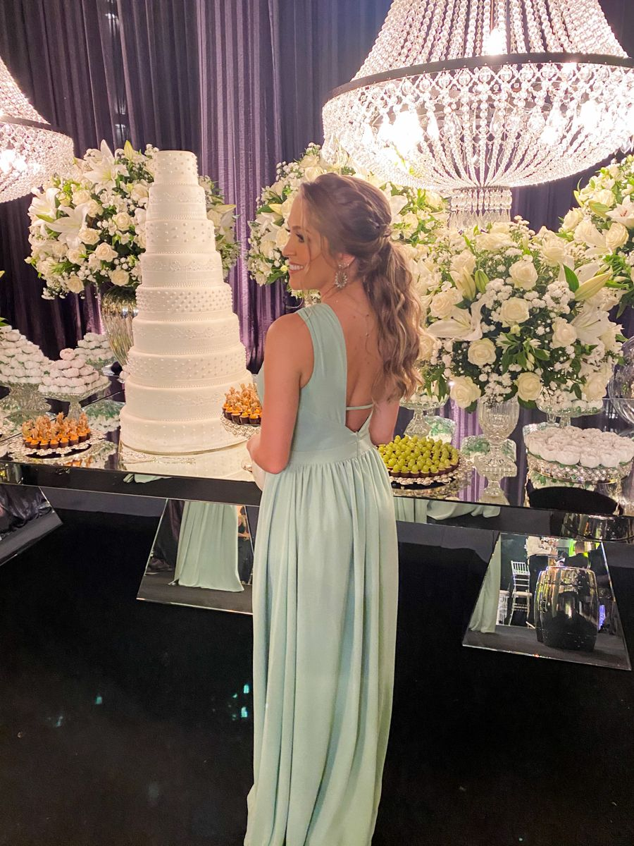 One Shoulder Mint Green Evening Dress Bridesmaid Dress Y5101