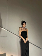 Black Simple Prom Dress Sexy Evening Dress Y1343 by simplepromdress