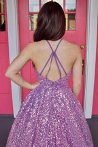 Halter Sequins Formal Dress SYP155 by vivymakudress