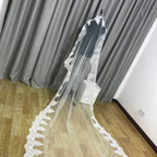 1 Layer Cathedral veil wedding veil women veil white ivory sequins lace veil bridal veil cover face veil with comb