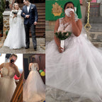 LORI Scoop Lace Applique A Line Wedding Dresses Sleeveless Tulle Boho Bridal Gowns Long Train Elegant Princess Dress Customized