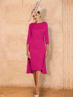 Sheath/Column Long Sleeves Mother of the Bride Dresses with Beading by Dreamylily