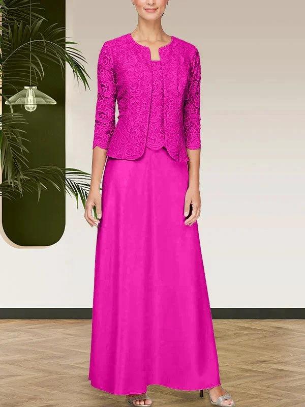 Glitter Lace & Satin Skirt Jacket Dress with Open Jacket by Dreamylily