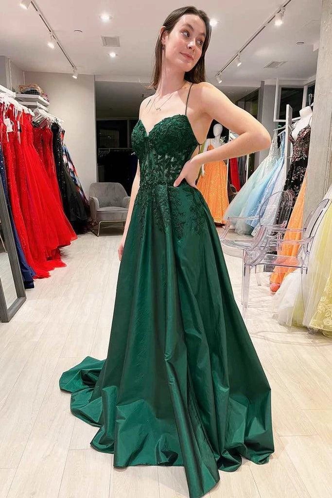 Hot Pink Floral Appliques Lace-Up A-Line Prom Evening Dress PSK393 by pgmdress
