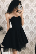 Vestidos de fiesta de satén rosa con escote en forma de A y escote corazón PD244