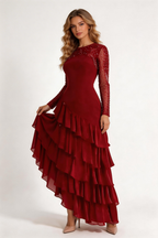 Elegant Sequins Chiffon Multi-Layered Prom Dress Formal Party Evening Dress Y7736 by simplepromdress