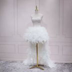 White Hi-low Homecoming Dress Charming Homecoming Dress s36