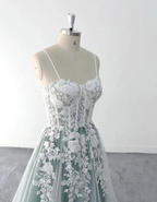 corset cutout sexy wedding dress,full length delicate dress Y3089 by simplepromdress