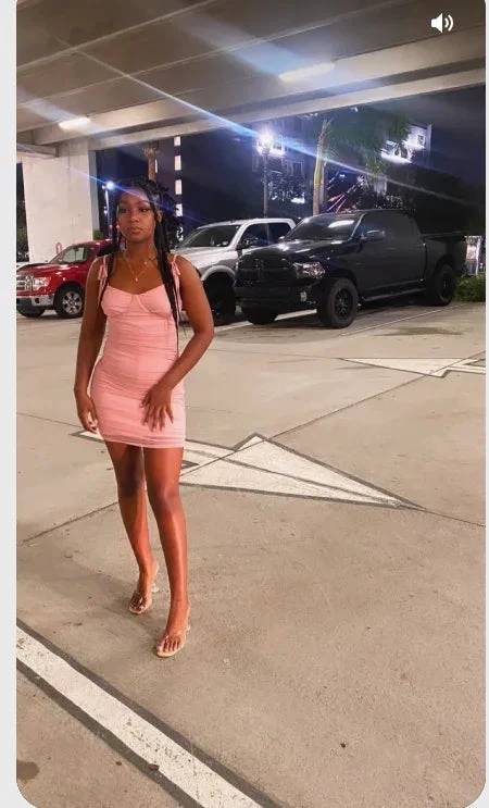 Pink Sleeveless Spaghetti Straps Dress Sexy Pink Homecoming Dress Y835 by simplepromdress