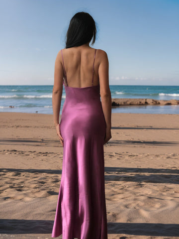 Metallic Mauve Rhiannon Dress