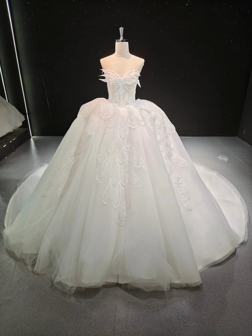 Feather Wing Ballgown by ZAPDRESS