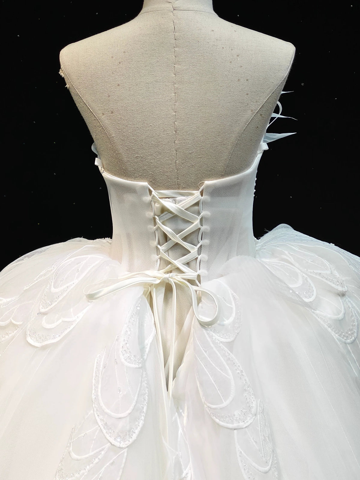 Feather Wing Ballgown by ZAPDRESS