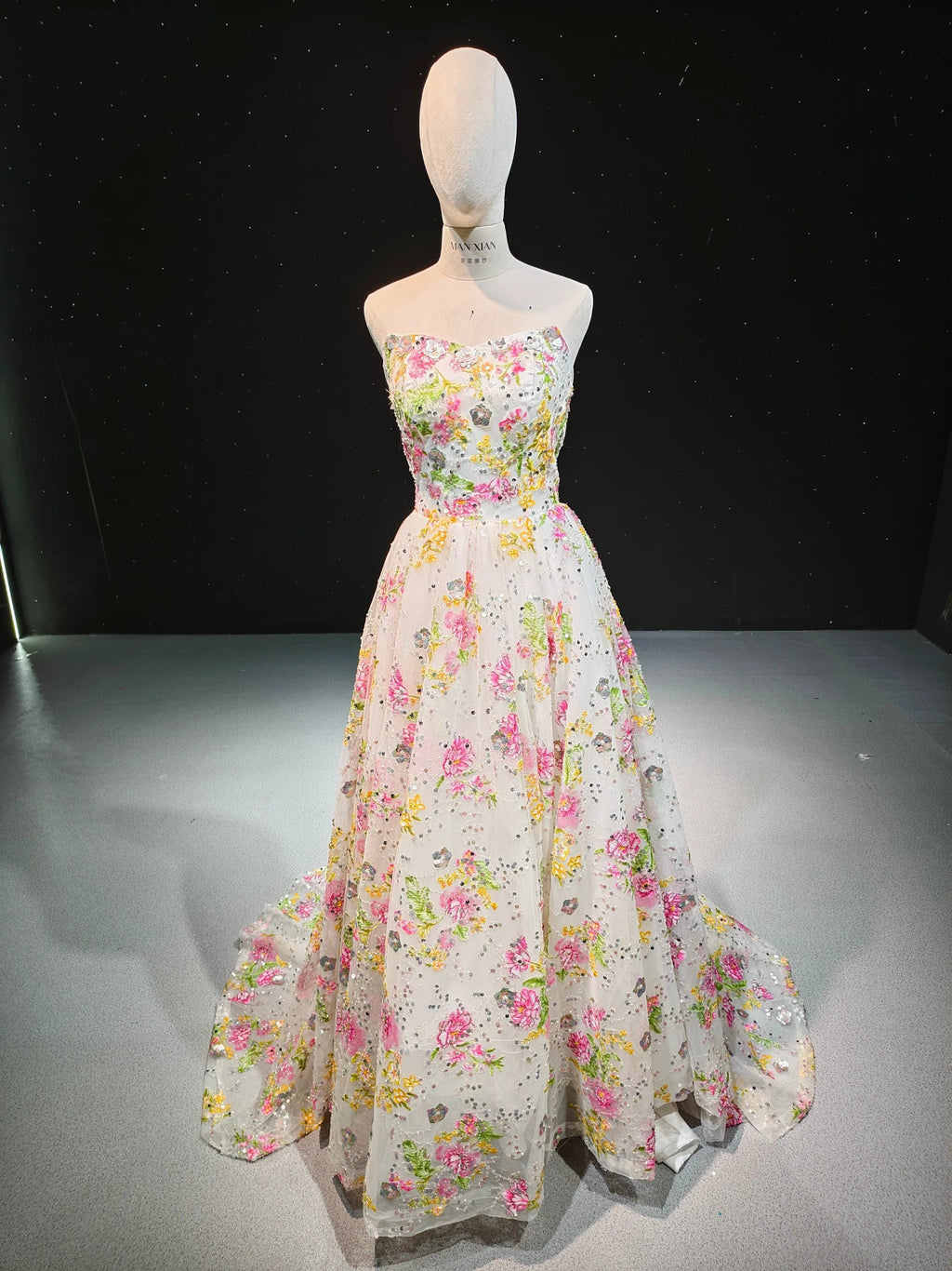 Bloom Sequin Tulle Ballgown by ZAPDRESS