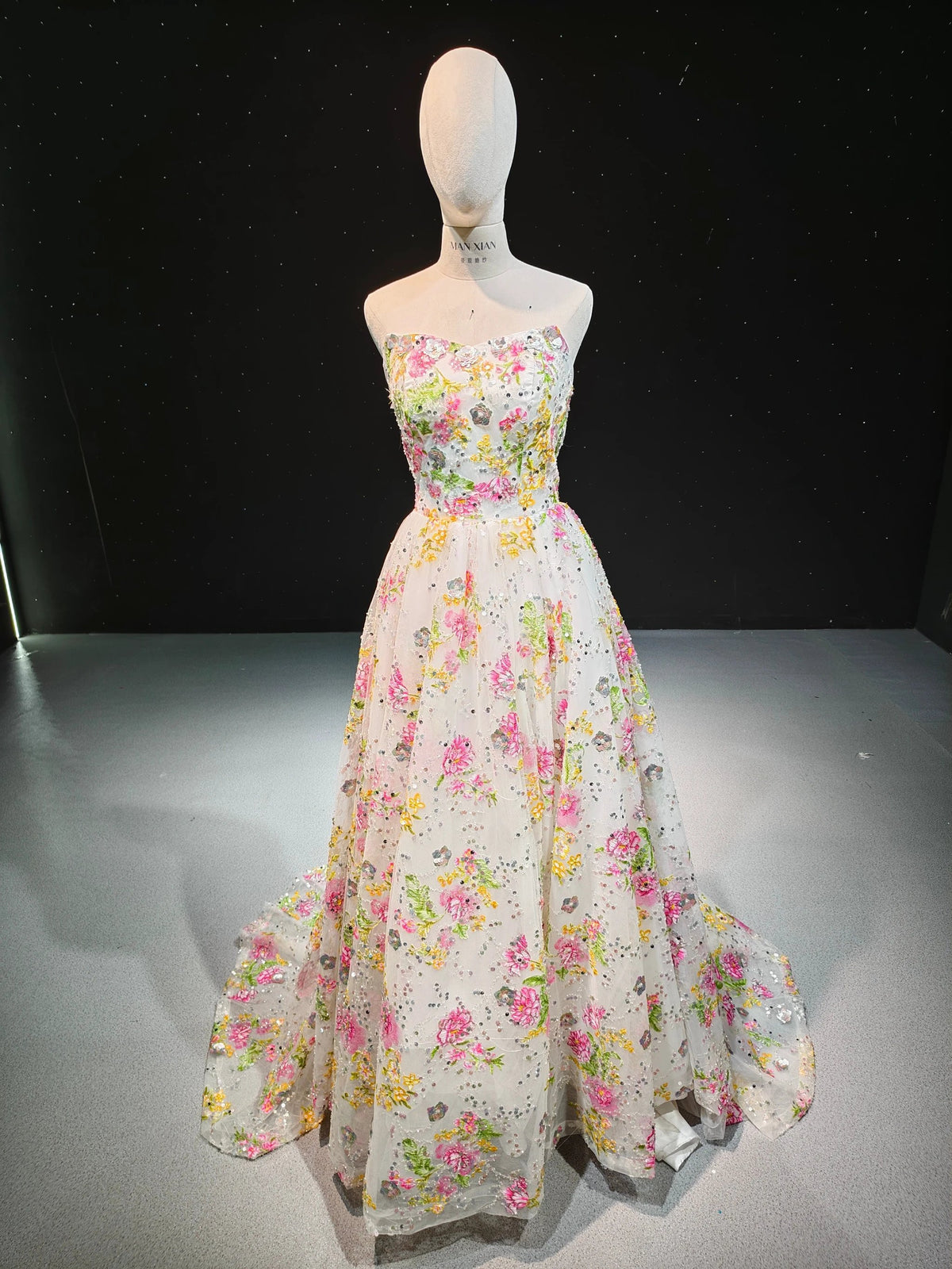 Bloom Sequin Tulle Ballgown by ZAPDRESS