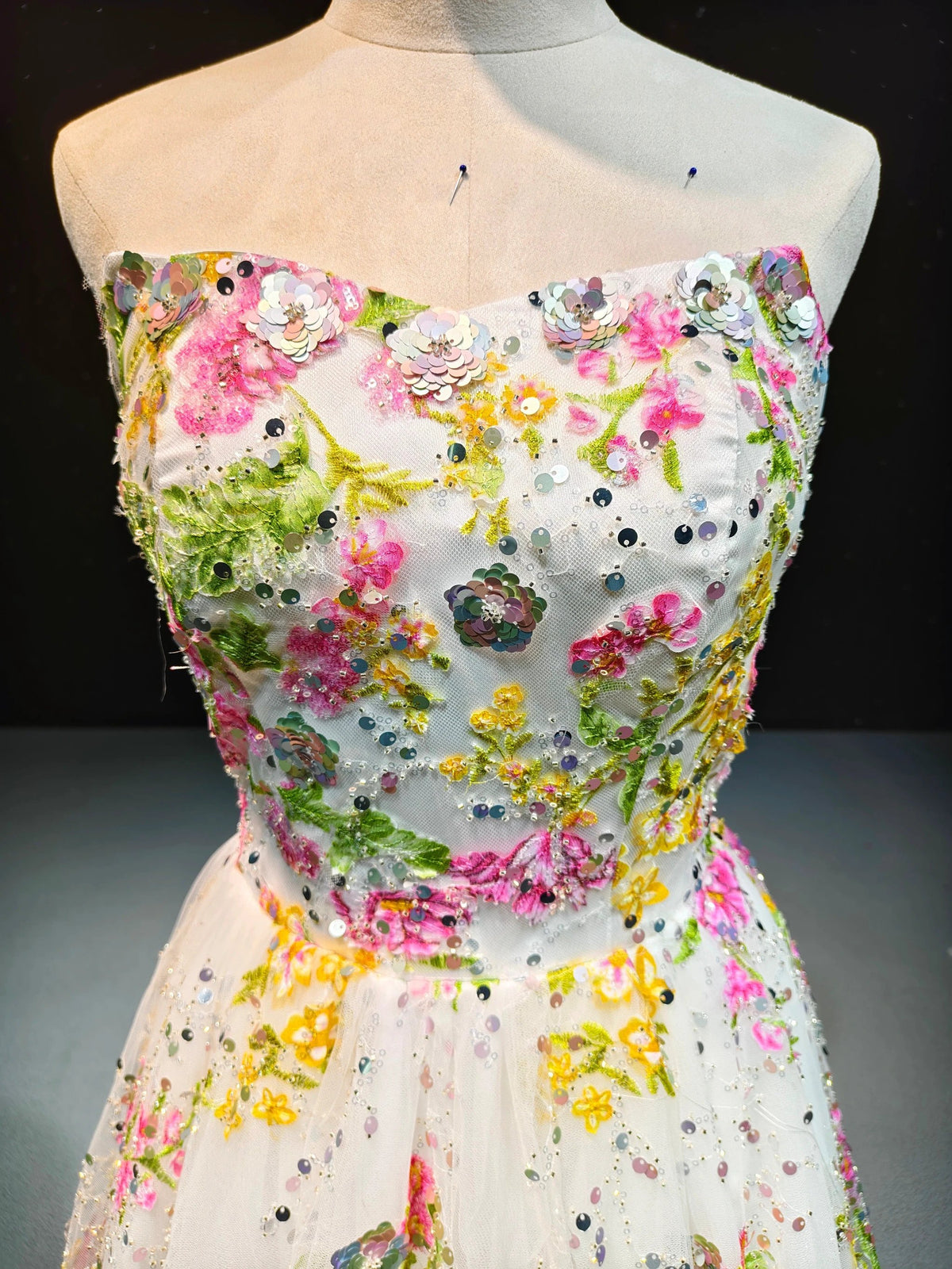 Bloom Sequin Tulle Ballgown by ZAPDRESS