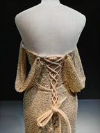 Gilded Sequin Ruffle Mermaid Gown by ZAPDRESS