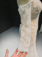 Lace Blossom Off-Shoulder Waltz by ZAPDRESS