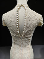 Pearl Lace Qipao Mermaid Gown by ZAPDRESS