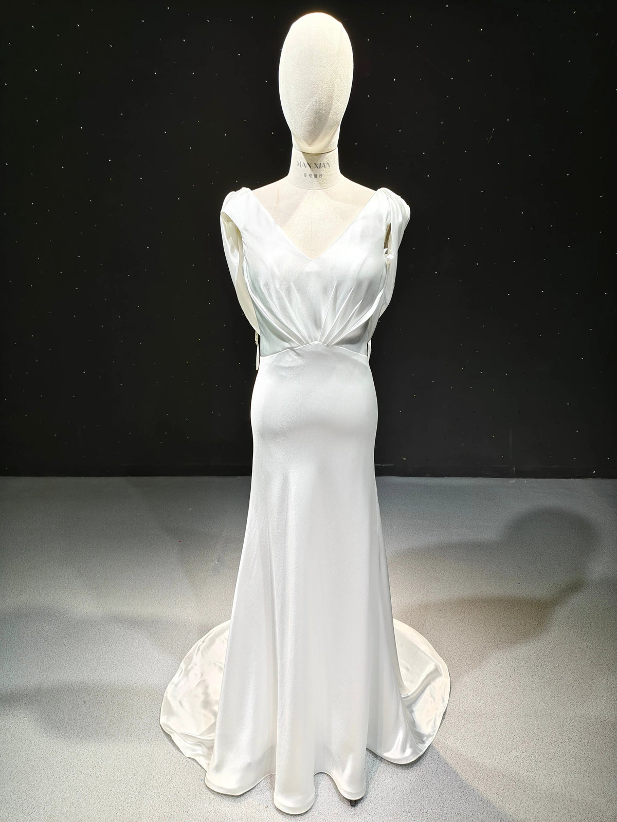 Satin Fold Elegance by ZAPDRESS
