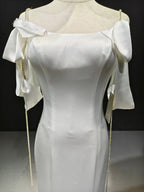 Satin Bow & Chain Elegance by ZAPDRESS