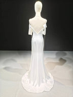 Satin Bow & Chain Elegance by ZAPDRESS