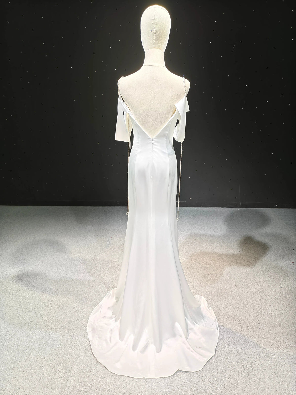 Satin Bow & Chain Elegance by ZAPDRESS
