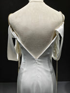 Satin Bow & Chain Elegance by ZAPDRESS