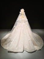 Lace Blossom Cloud Veil Gown by ZAPDRESS
