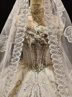 Crystal Rose Cathedral Veil Gown by ZAPDRESS