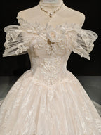 Lace Rose Tulle Ballgown by ZAPDRESS