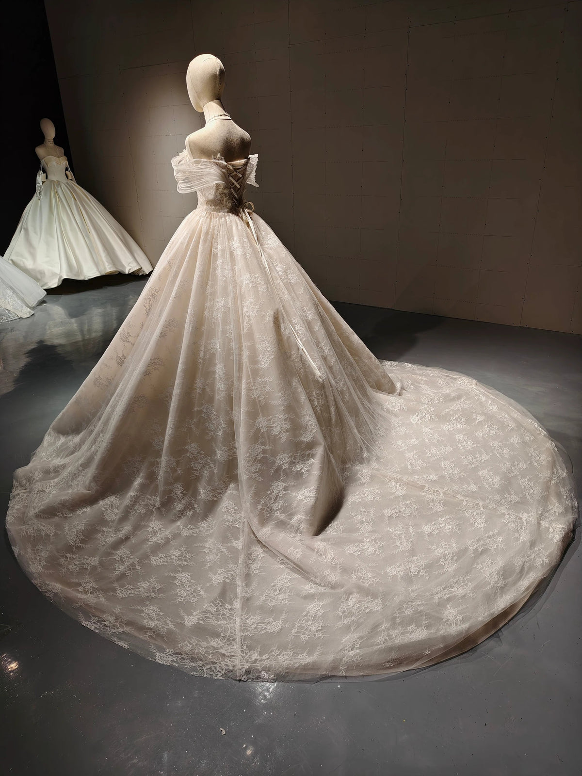 Lace Rose Tulle Ballgown by ZAPDRESS